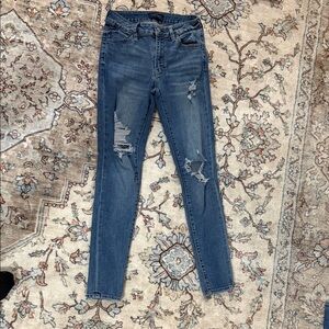 Just USA Dark Blue Distressed Skinny Jeans